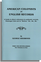 American Colonists in English Records
