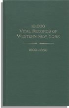 10,000 Vital Records of Western New York, 1809-1850