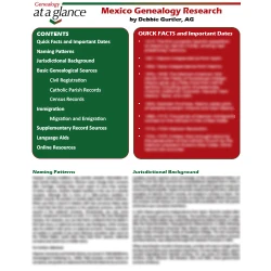 Genealogy at a Glance: Mexico Genealogy Research