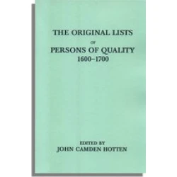 The Original Lists of Persons of Quality