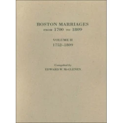 Boston Marriages from 1700 to 1809