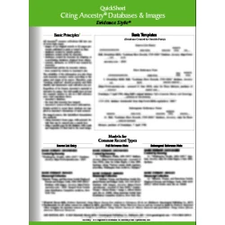 QuickSheet: Citing Ancestry Databases & Images Evidence Style, Second Edition, Revised