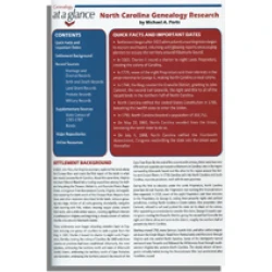 Genealogy at a Glance: North Carolina Genealogy Research