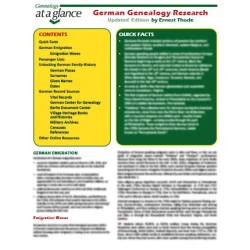 Genealogy at a Glance: German Genealogy Research. Updated Edition