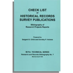 Check List of Historical Records Survey Publications