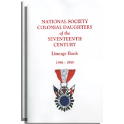 National Society Colonial Daughters of the 17th Century, Lineage Books 1989 & 1999
